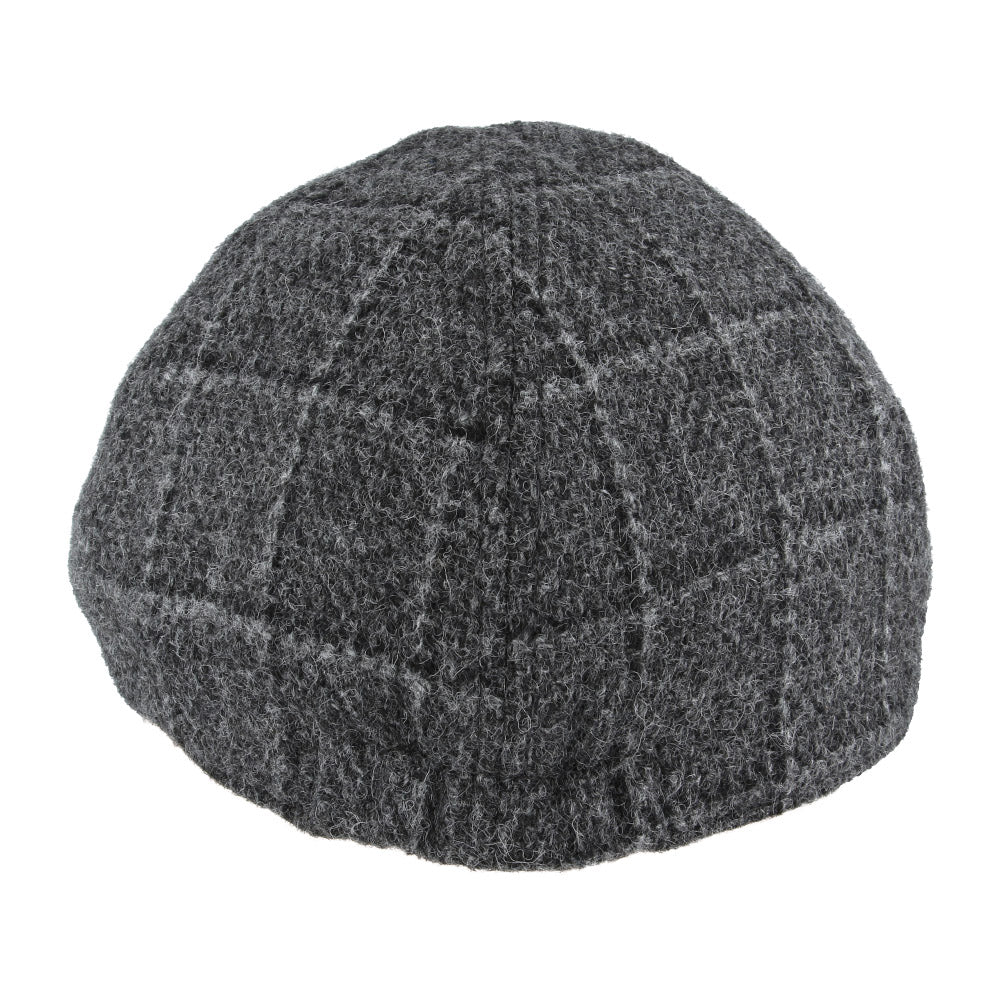 Duckbill Six Panel Check Tweed Wool Flat Cap