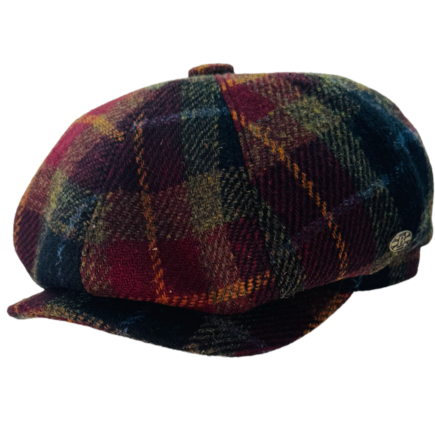 Harris Tweed Wool Newsboy Cap