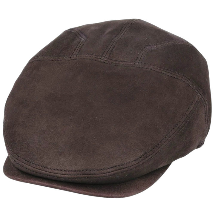 Premium Sheep Skin Leather Gladwin Bond Hatters London Flat Cap