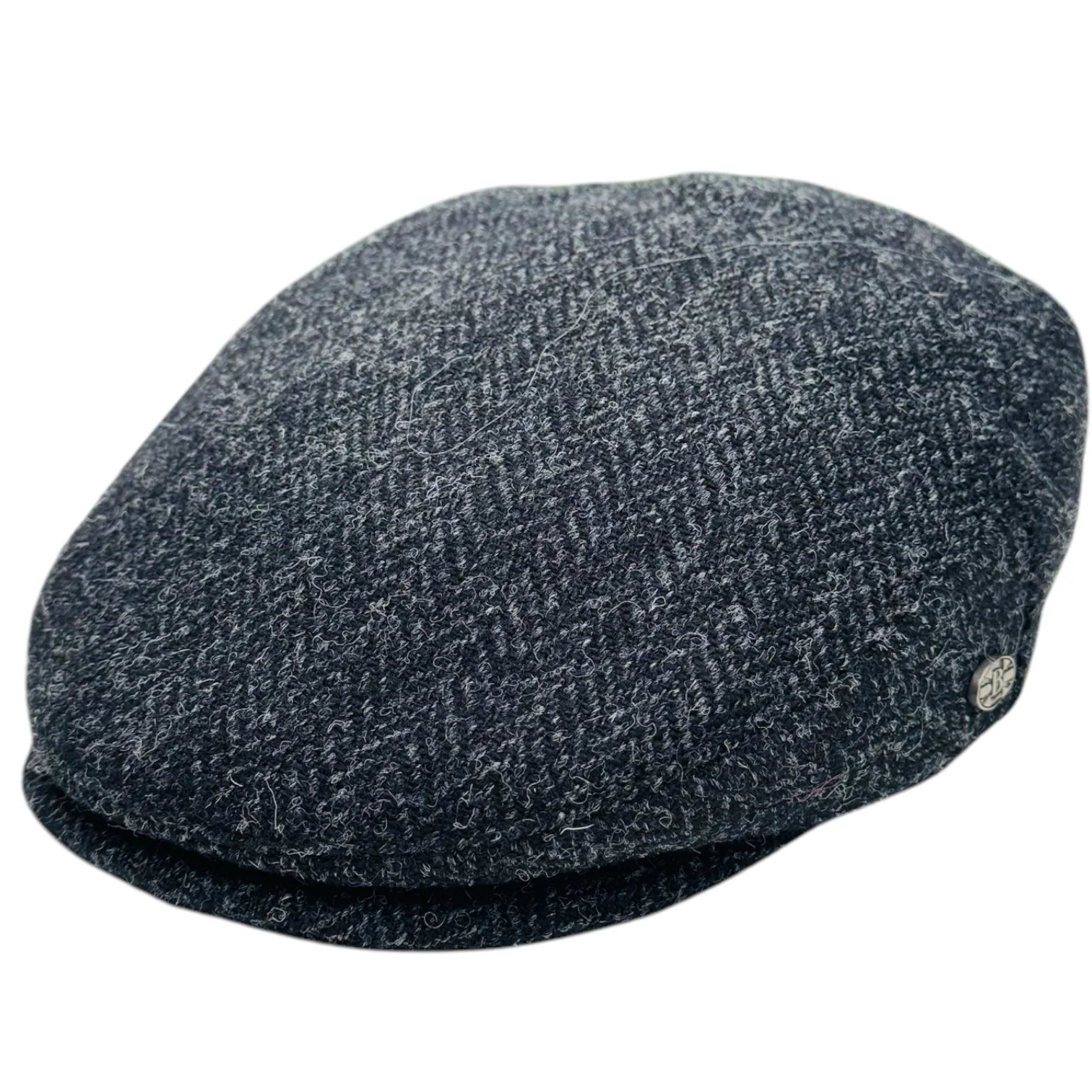 Gladwin Bond Harris Herringbone Wool Flat Cap