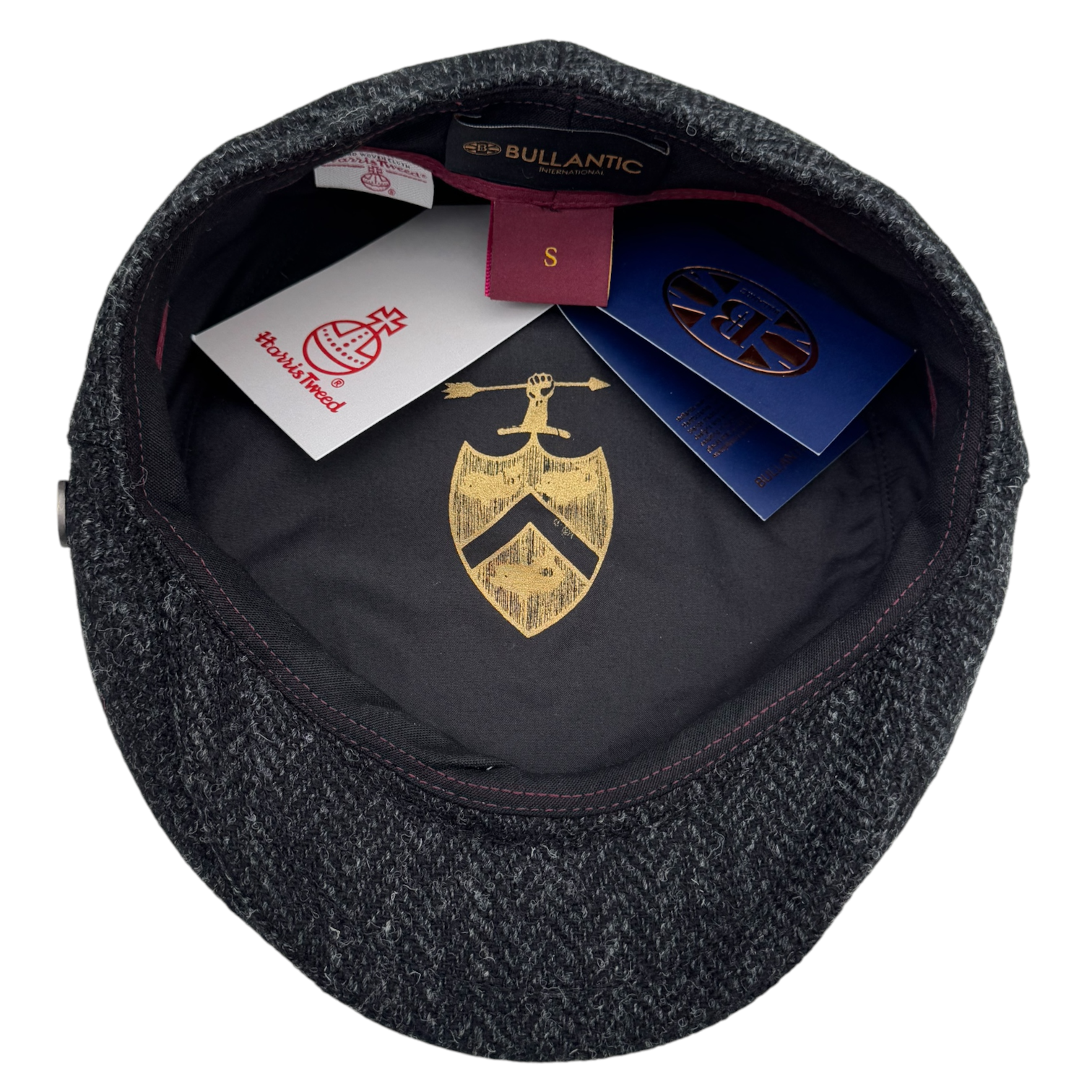 Gladwin Bond Harris Herringbone Wool Flat Cap