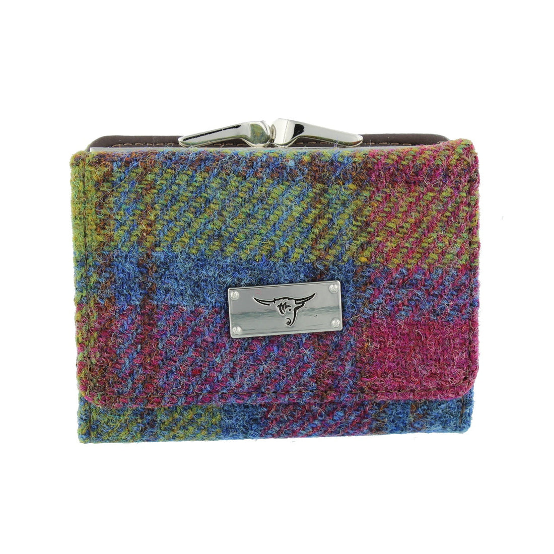 Glen Appin Harris Tweed Ladies Unst Small Clasp Purse Multi Check