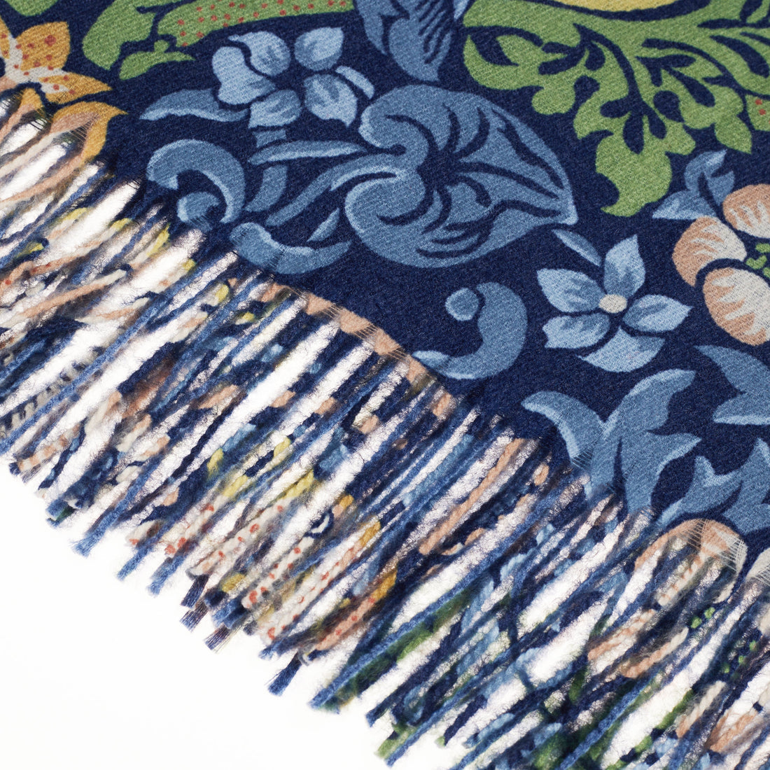 William Morris Strawberry Thief Blue - Art Pashmina