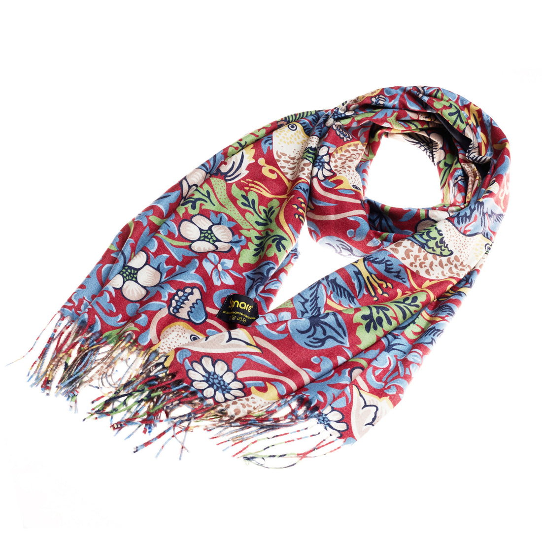 William Morris Strawberry Thief Red - Art Pashmina