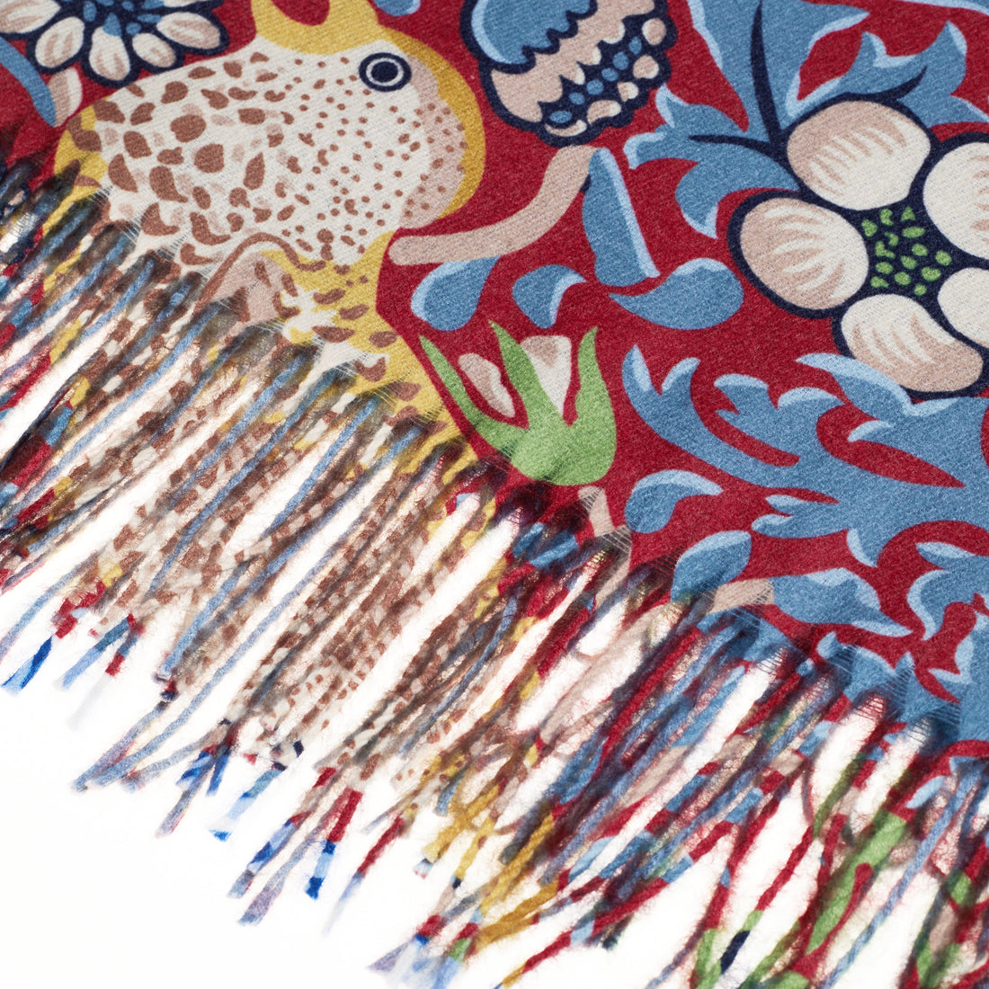 William Morris Strawberry Thief Red - Art Pashmina