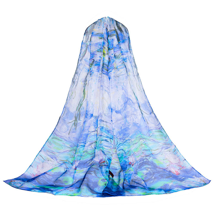 Claude Monet Water Lily - 100% Pure Silk Scarf