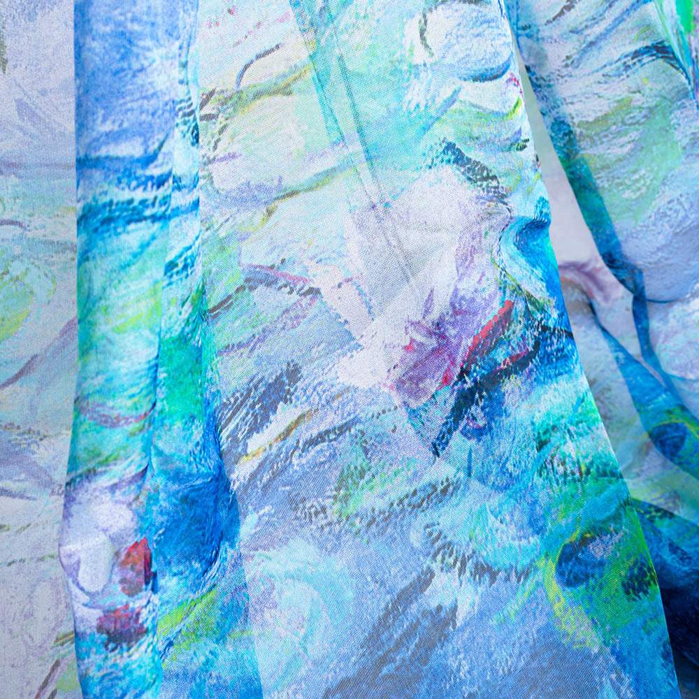 Claude Monet Water Lily - 100% Pure Silk Scarf