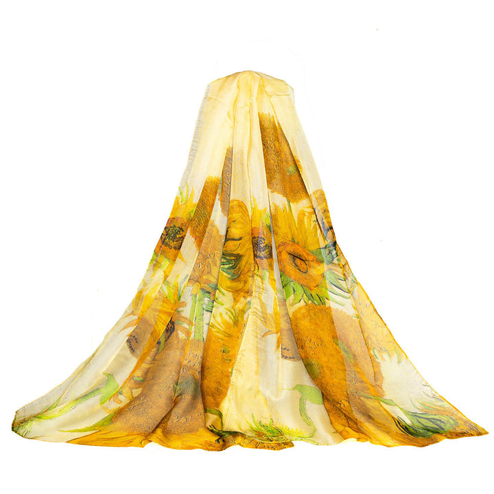 Van Gogh Sunflowers - 100% Pure Silk Scarf