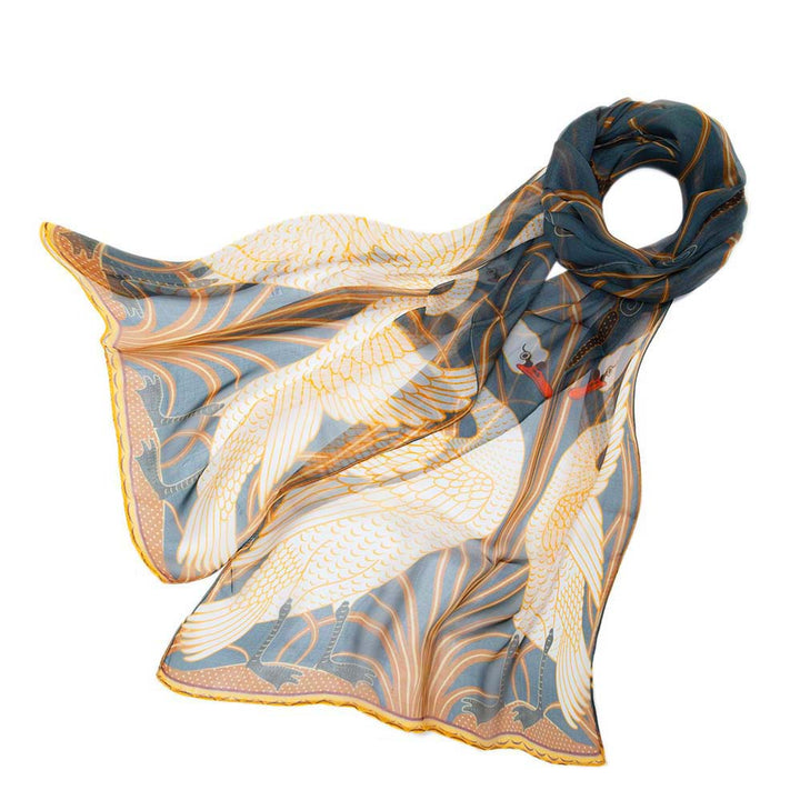 Walter Crane The Swan - 100% Pure Silk Scarf