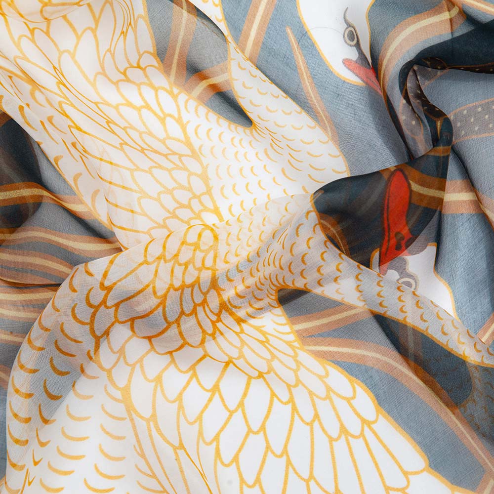 Walter Crane The Swan - 100% Pure Silk Scarf