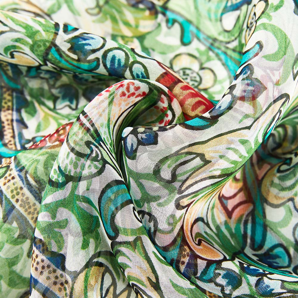 William Morris Golden Lily - 100% Pure Silk Scarf