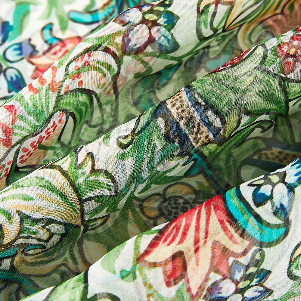 William Morris Golden Lily - 100% Pure Silk Scarf