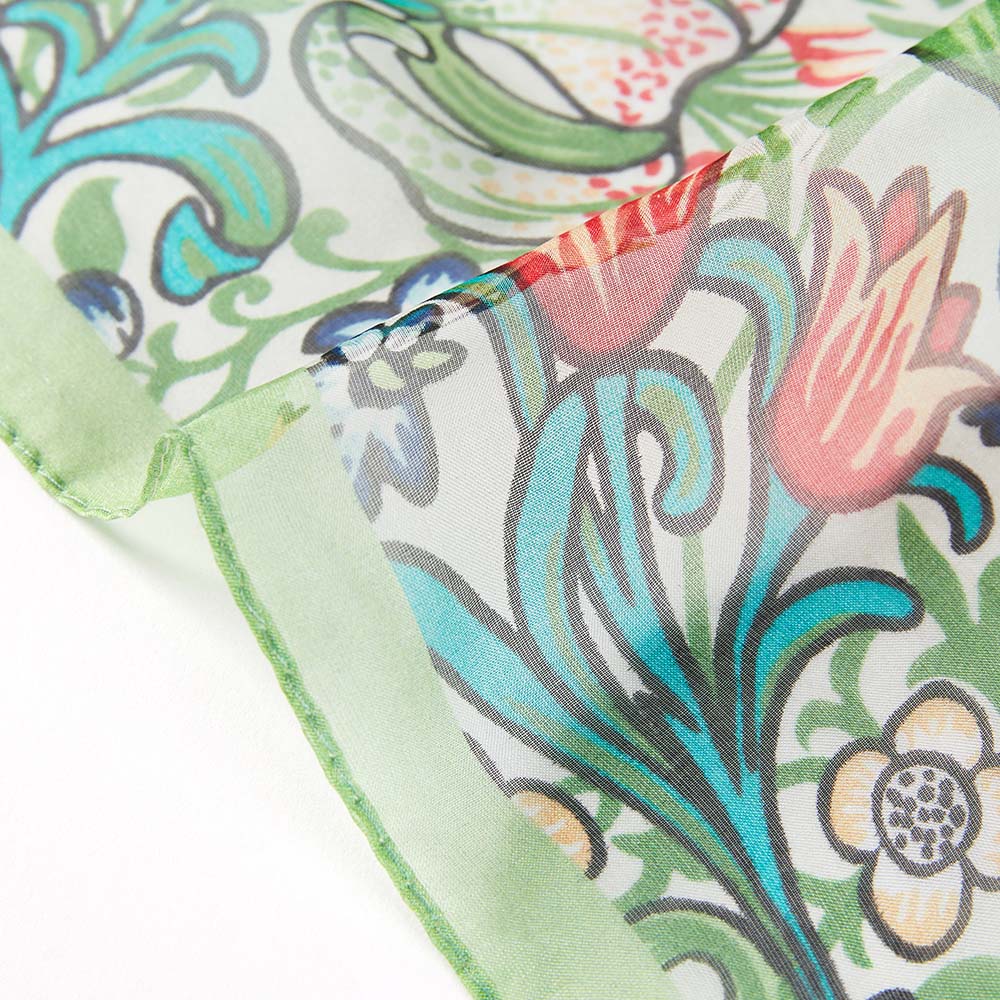 William Morris Golden Lily - 100% Pure Silk Scarf