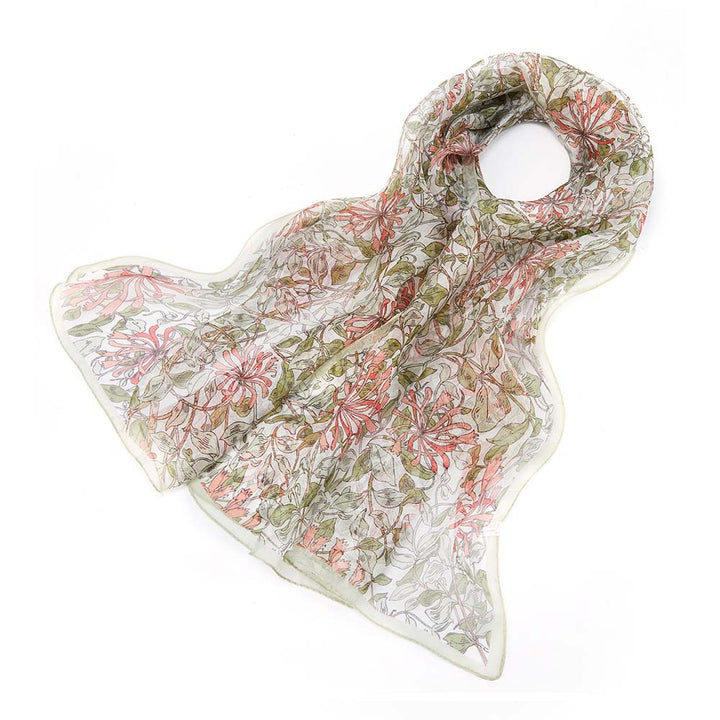May Morris Honeysuckle - 100% Pure Silk Scarf