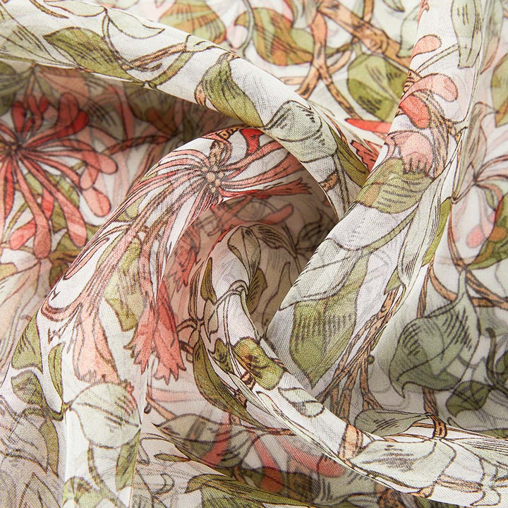 May Morris Honeysuckle - 100% Pure Silk Scarf