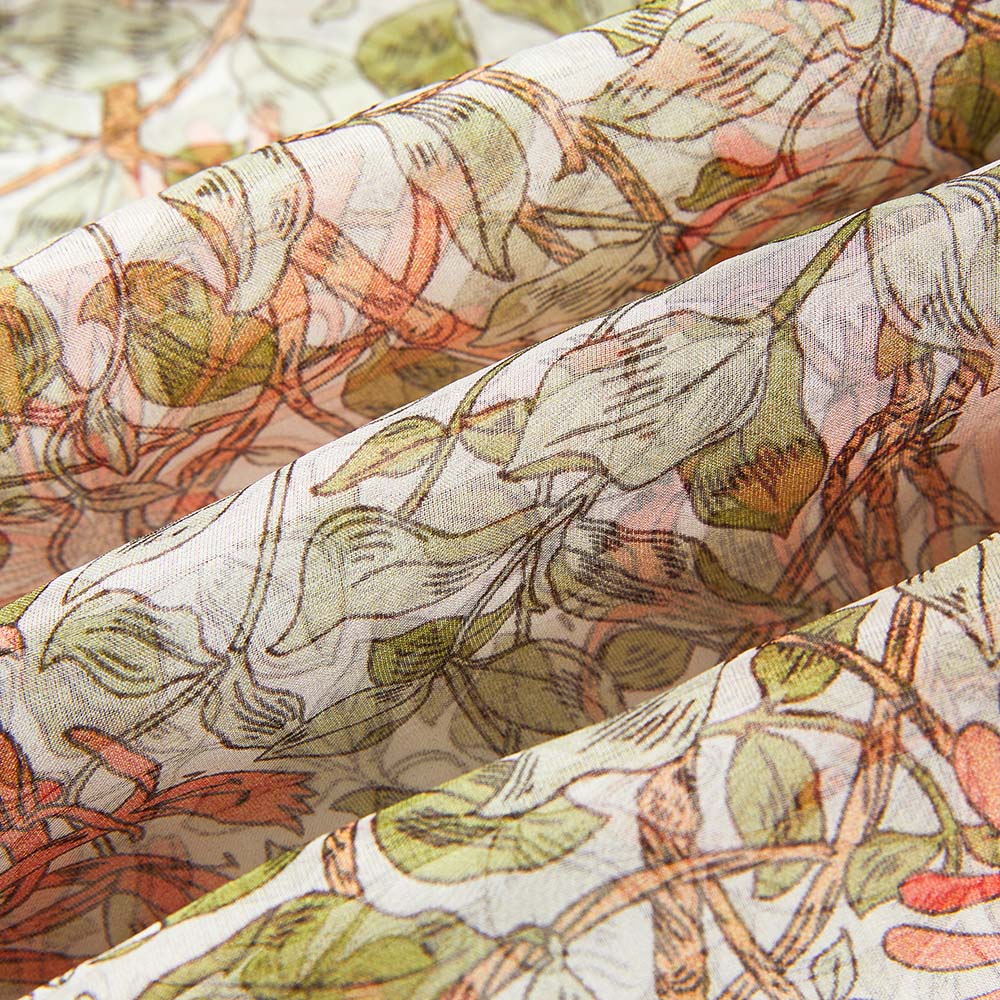 May Morris Honeysuckle - 100% Pure Silk Scarf