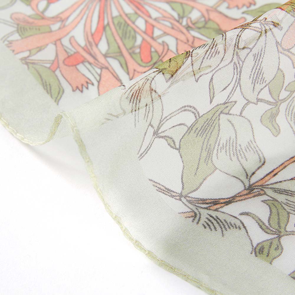 May Morris Honeysuckle - 100% Pure Silk Scarf
