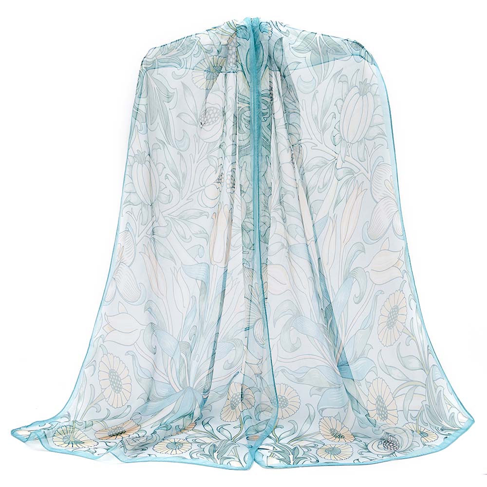 William Morris Pomegranate & Lily - 100% Pure Silk Scarf