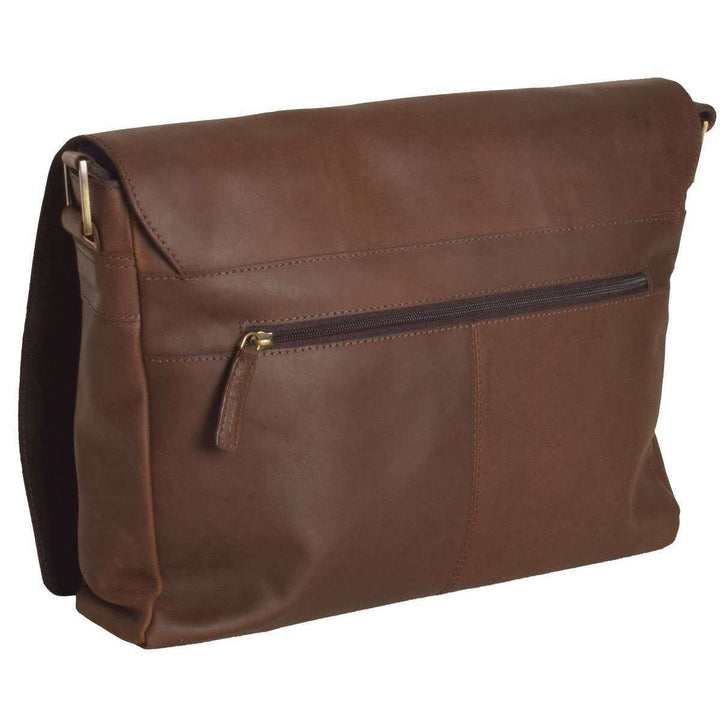 Ashwood Leather Hammersmith Cow Mud Pedro Messenger Bag - Mud Brown