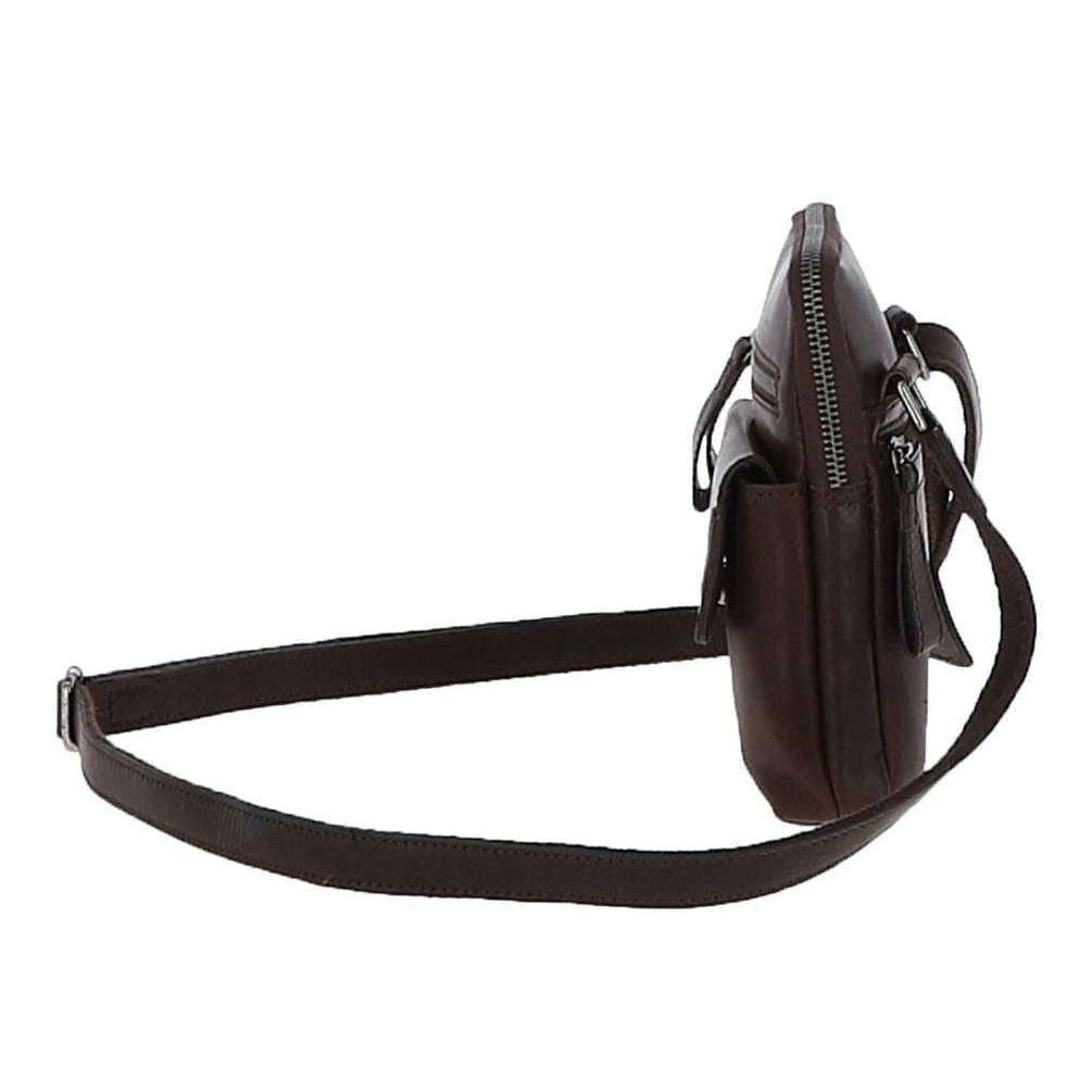 Ashwood Leather Windmere Small Waxy Leather Messenger Bag - Brown