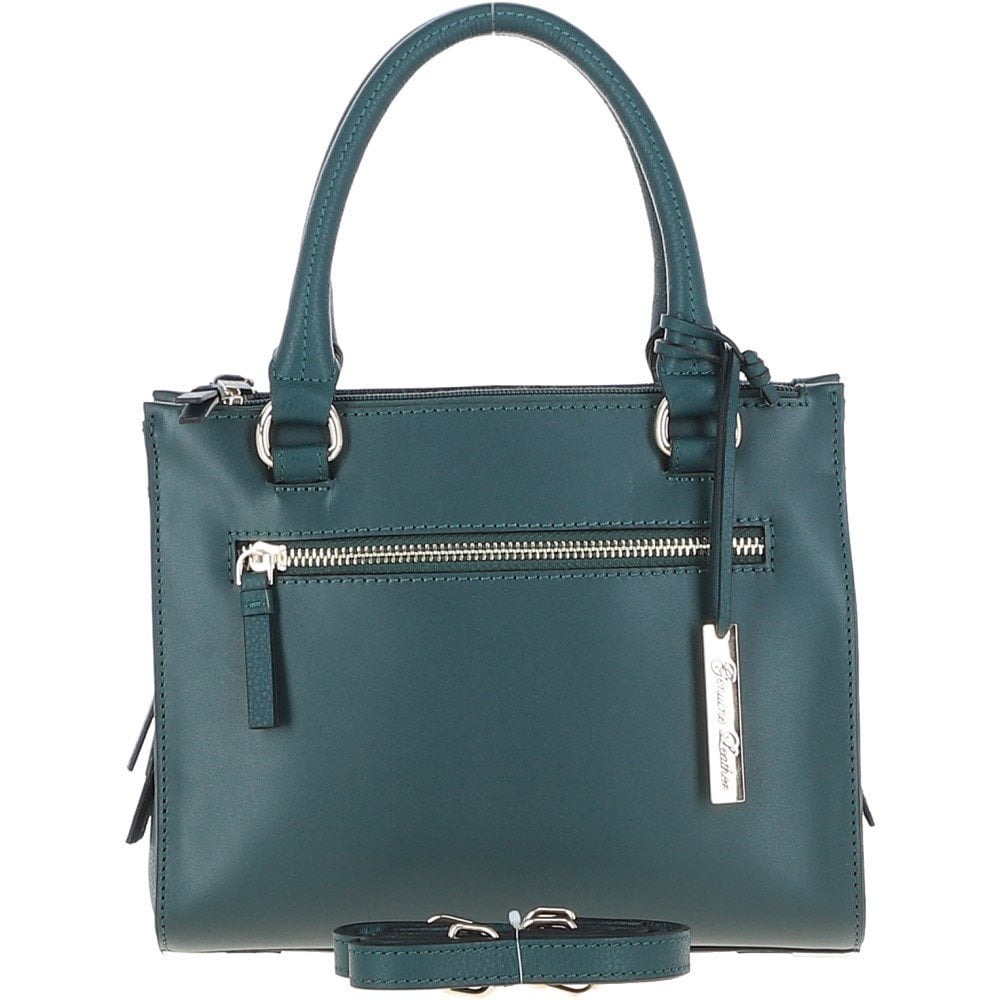 Stylish Ashwood Three Section Leather Tote Bag in Green