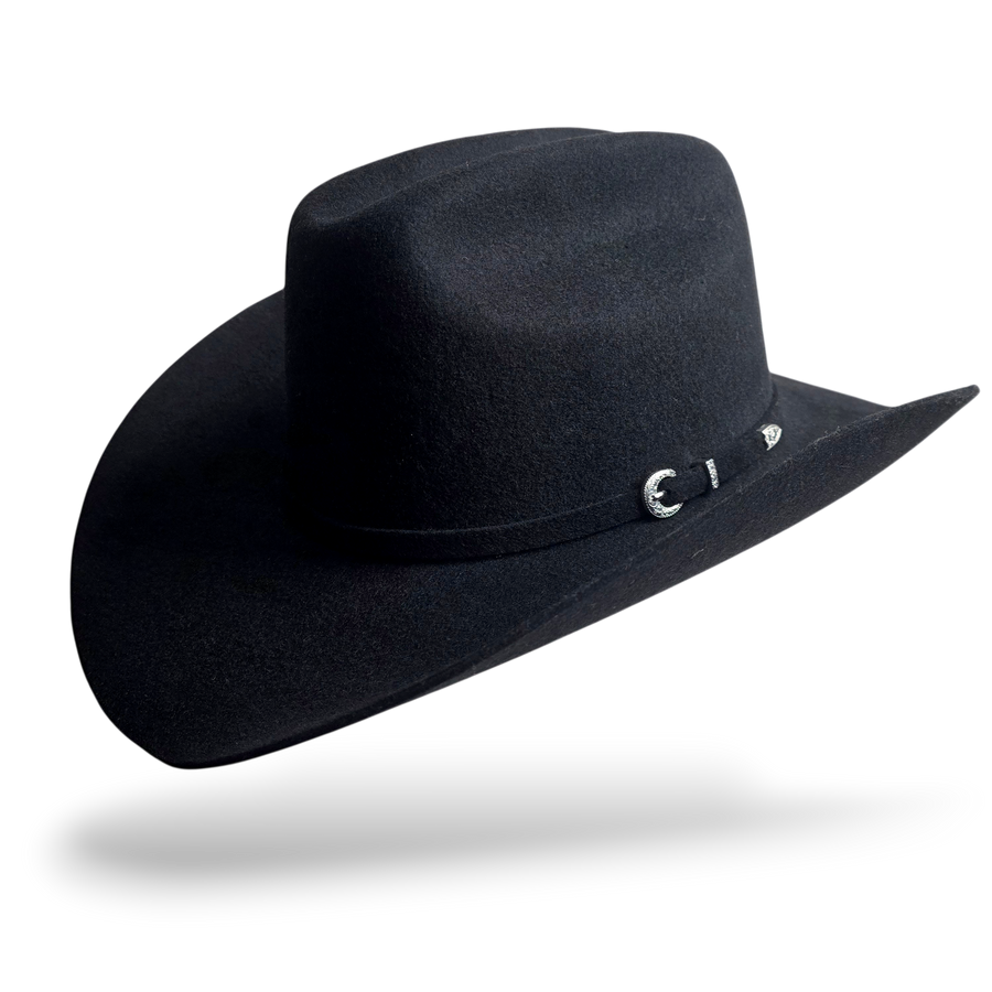 Western Classic Cattleman Stiff Wool Cowboy Hat Black