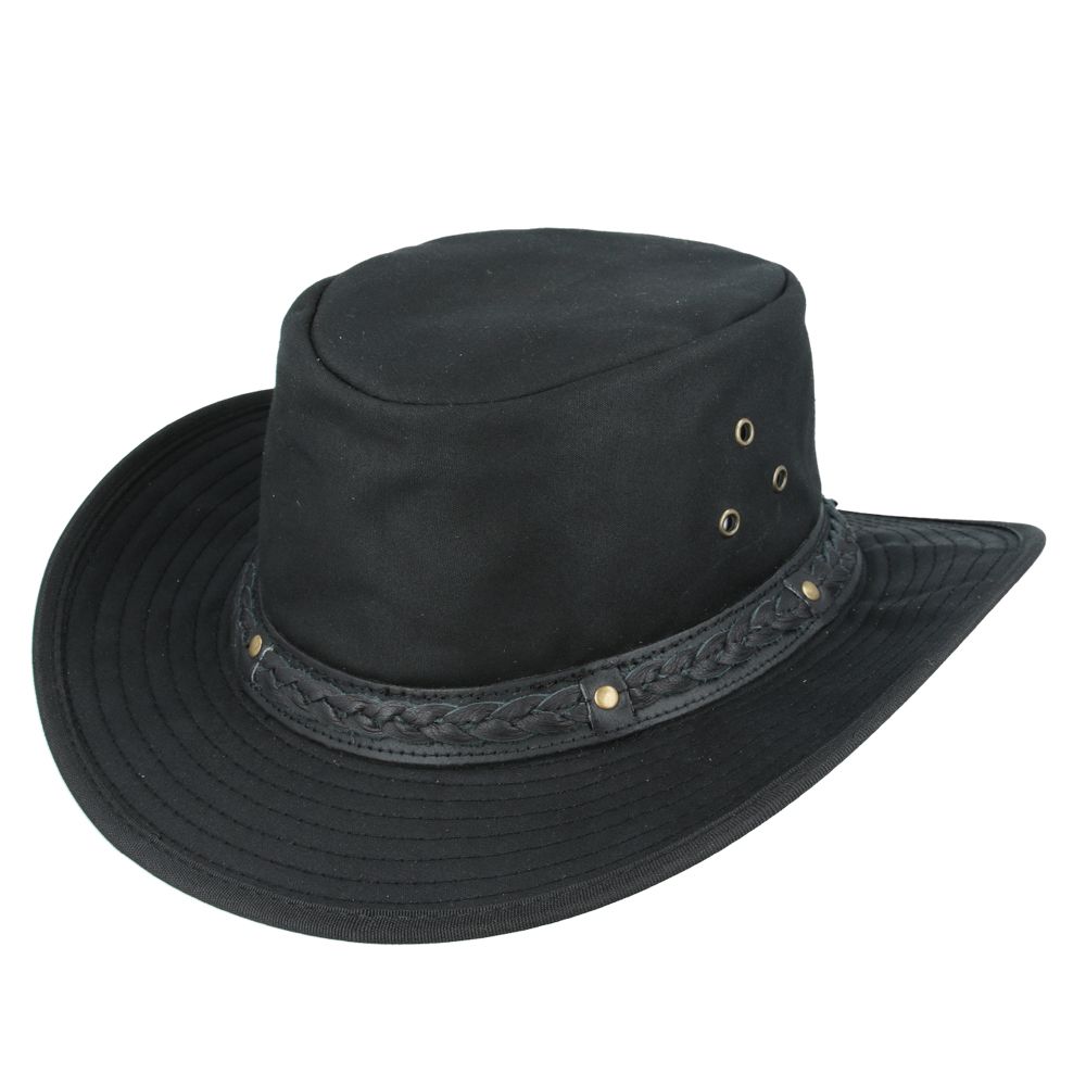 Premium Gladwin Bond Aussie Bush Style Western Outback Waxed Cotton Cowboy Hat