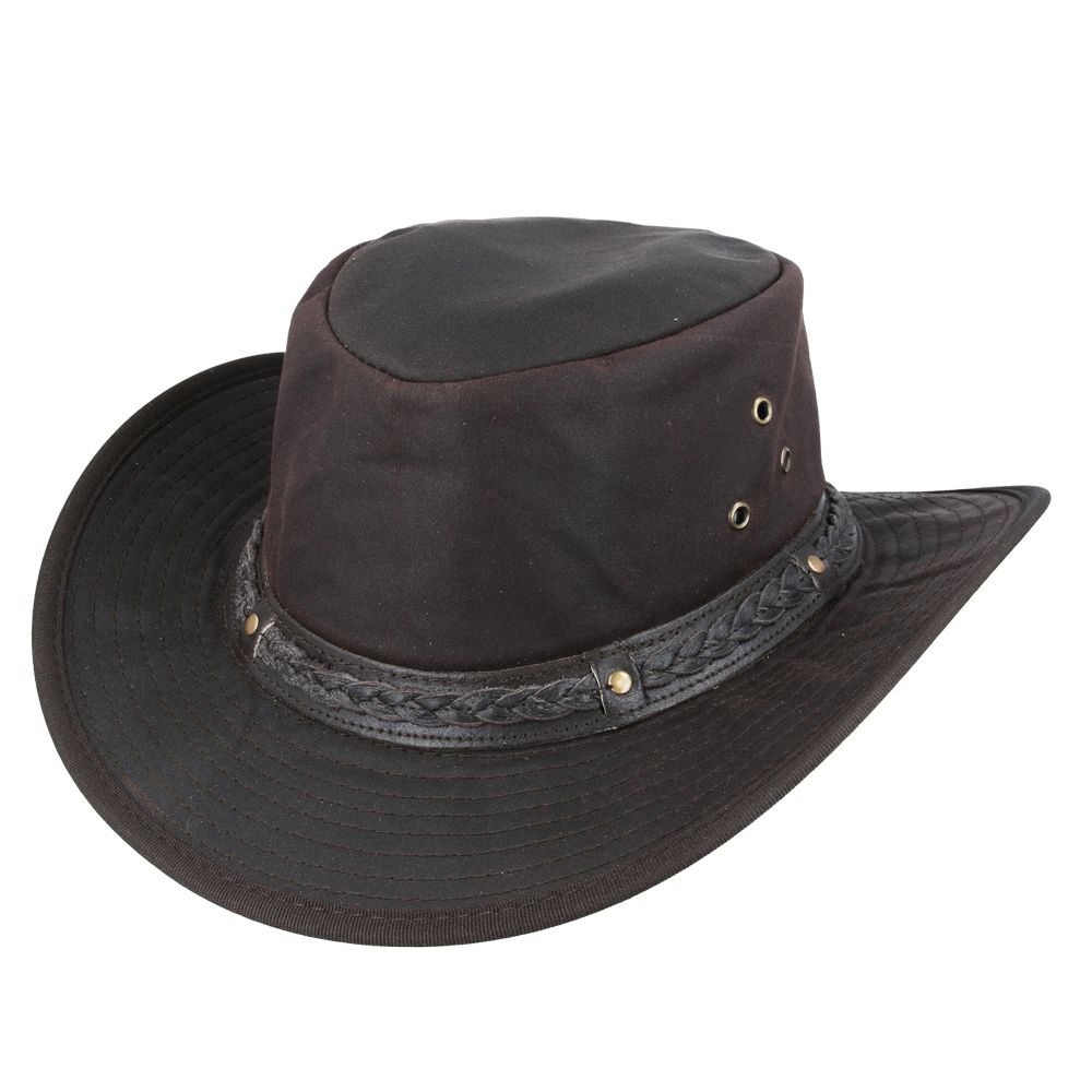 Premium Gladwin Bond Aussie Bush Style Western Outback Waxed Cotton Cowboy Hat
