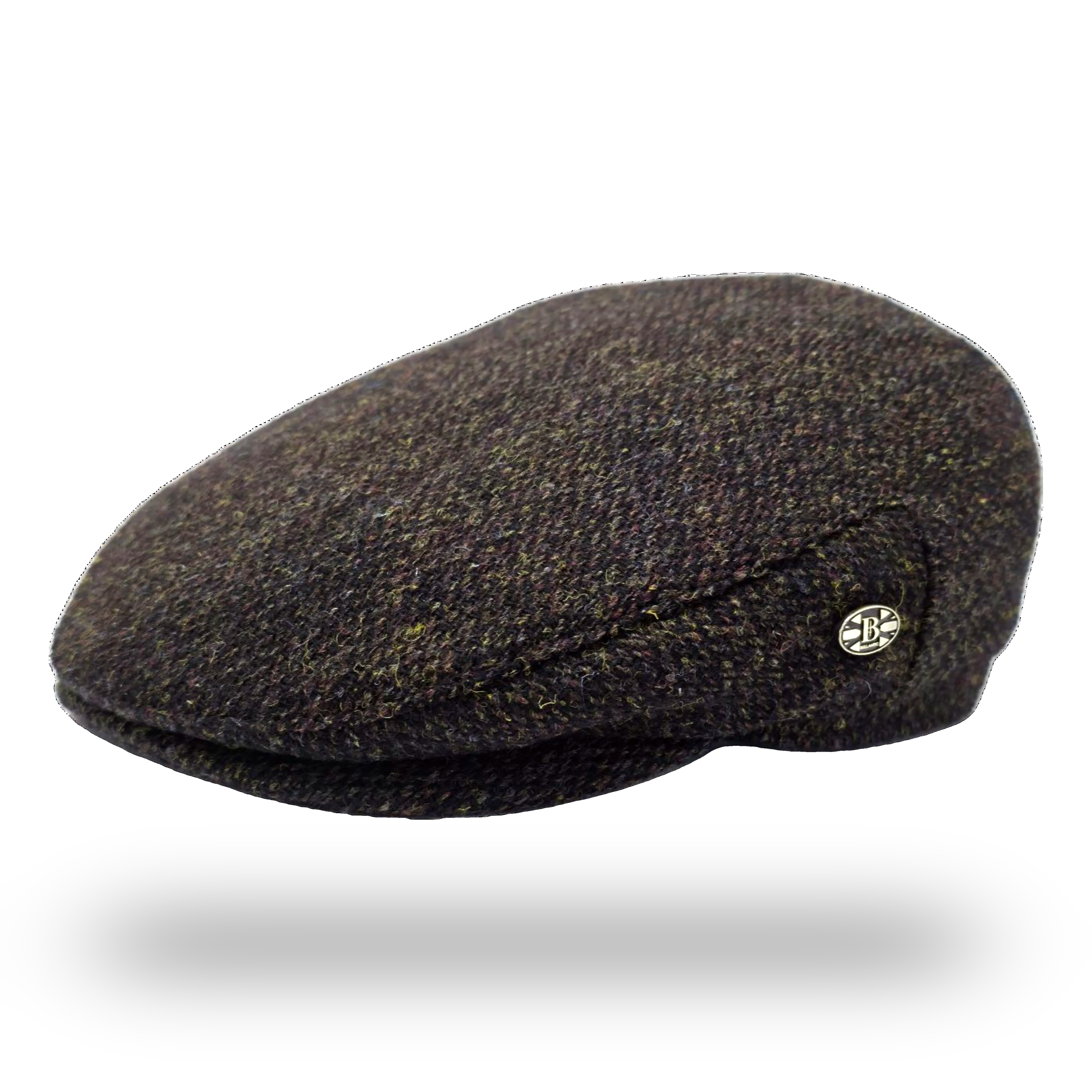 Uig Harris Tweed Flat Cap – Green
