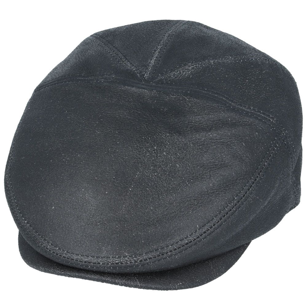 Gladwin Bond Hatters Premium Sheep Skin Bullantic Leather Flat Cap