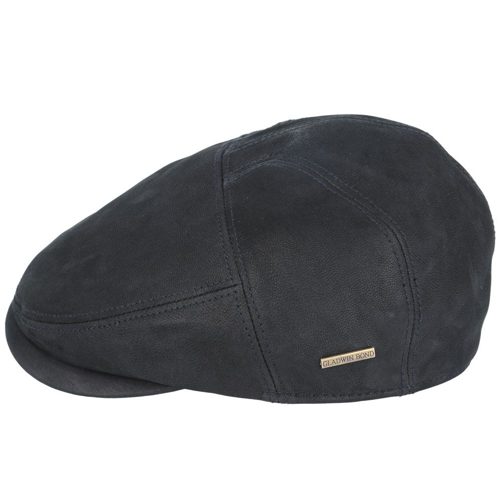 Premium Sheep Skin Leather Gladwin Bond Hatters London Flat Cap