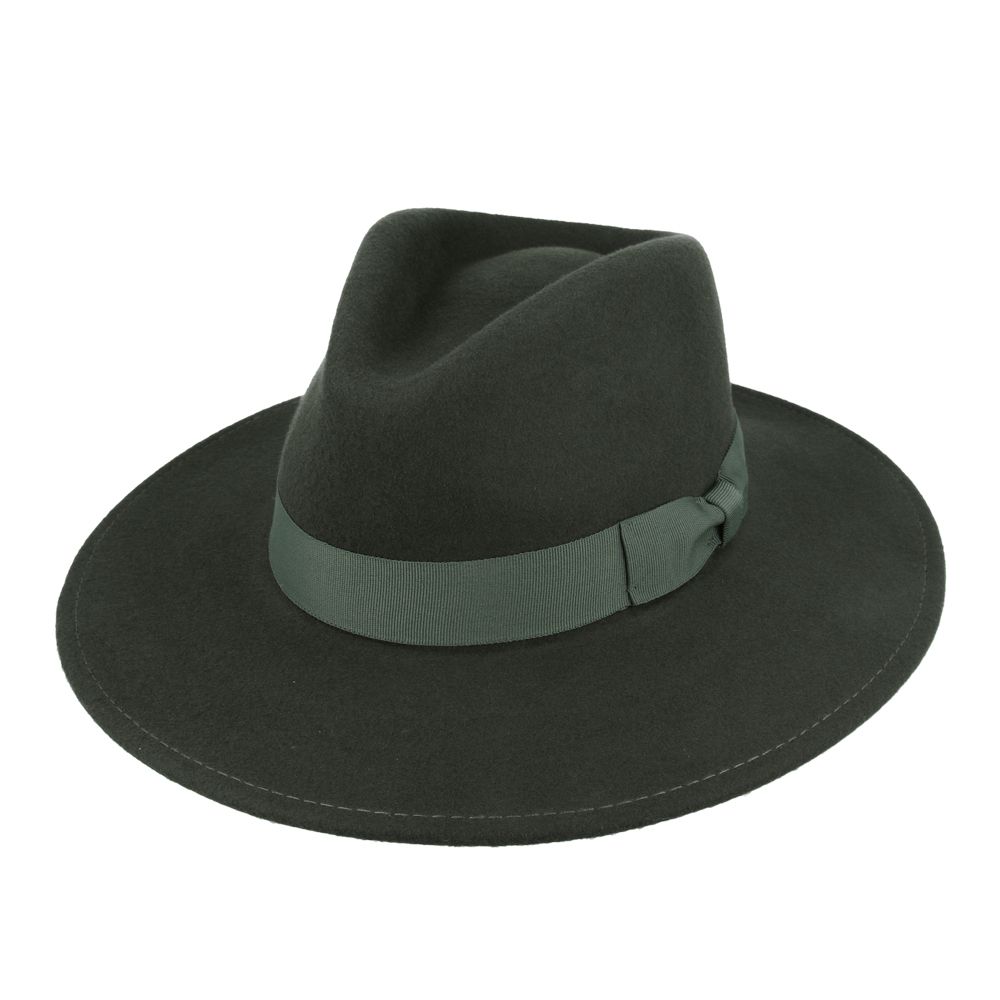 Bullantic Premium Maz Wide Brim Wool Crushable Fedora Hat