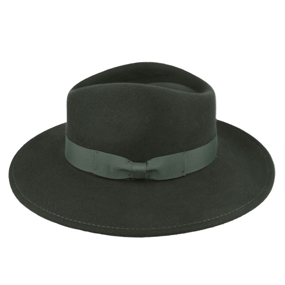 Wide Brim Wool Crushable Fedora Hat