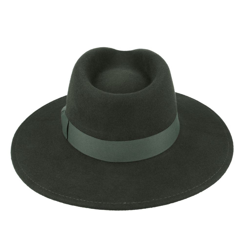 Wide Brim Wool Crushable Fedora Hat