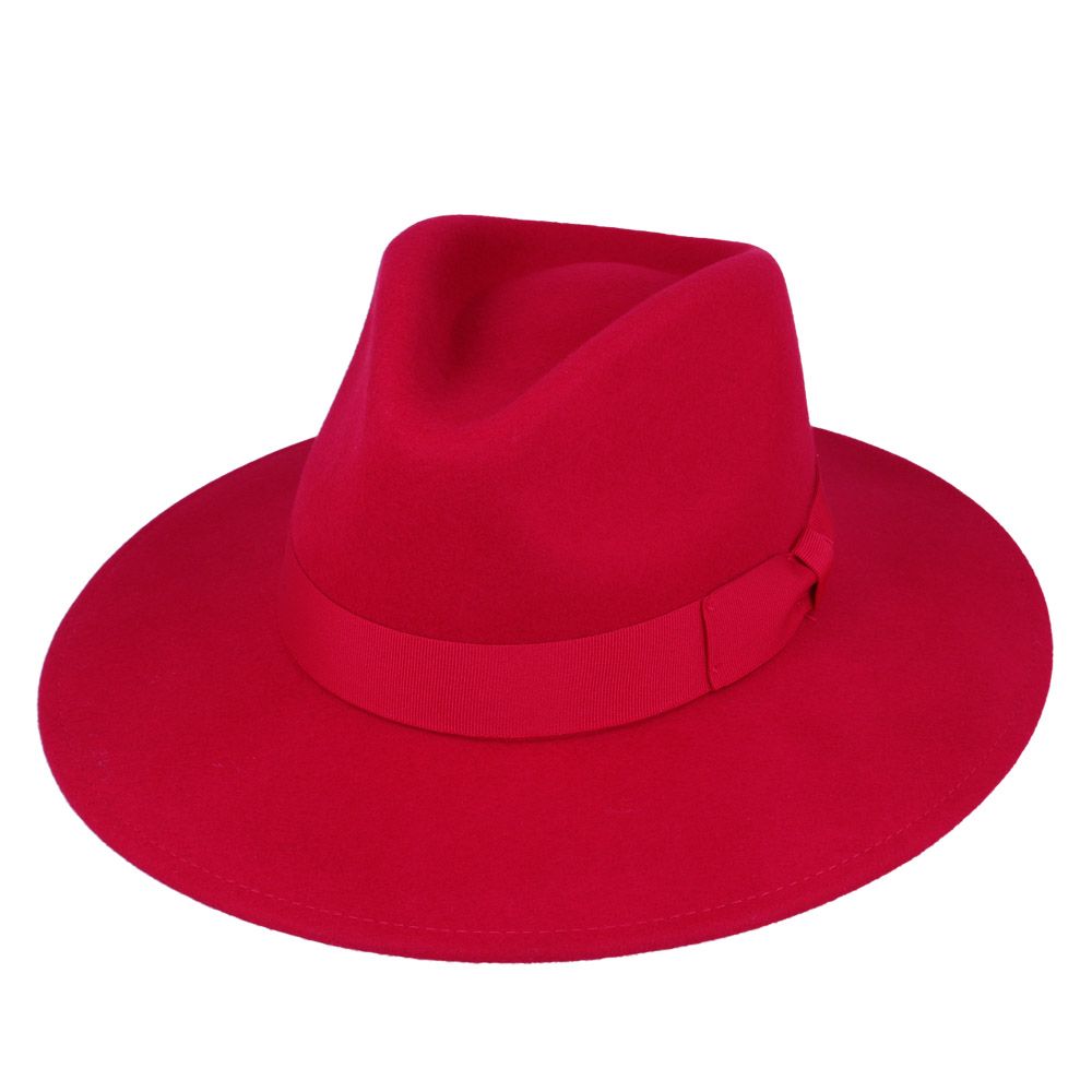 Maz Wide Brim Wool Crushable Fedora Hat