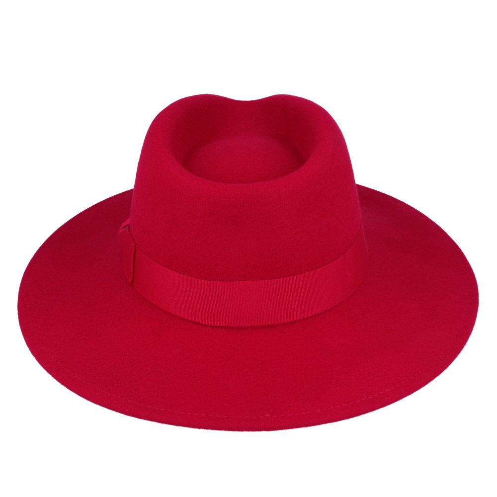 Maz Wide Brim Wool Crushable Fedora Hat