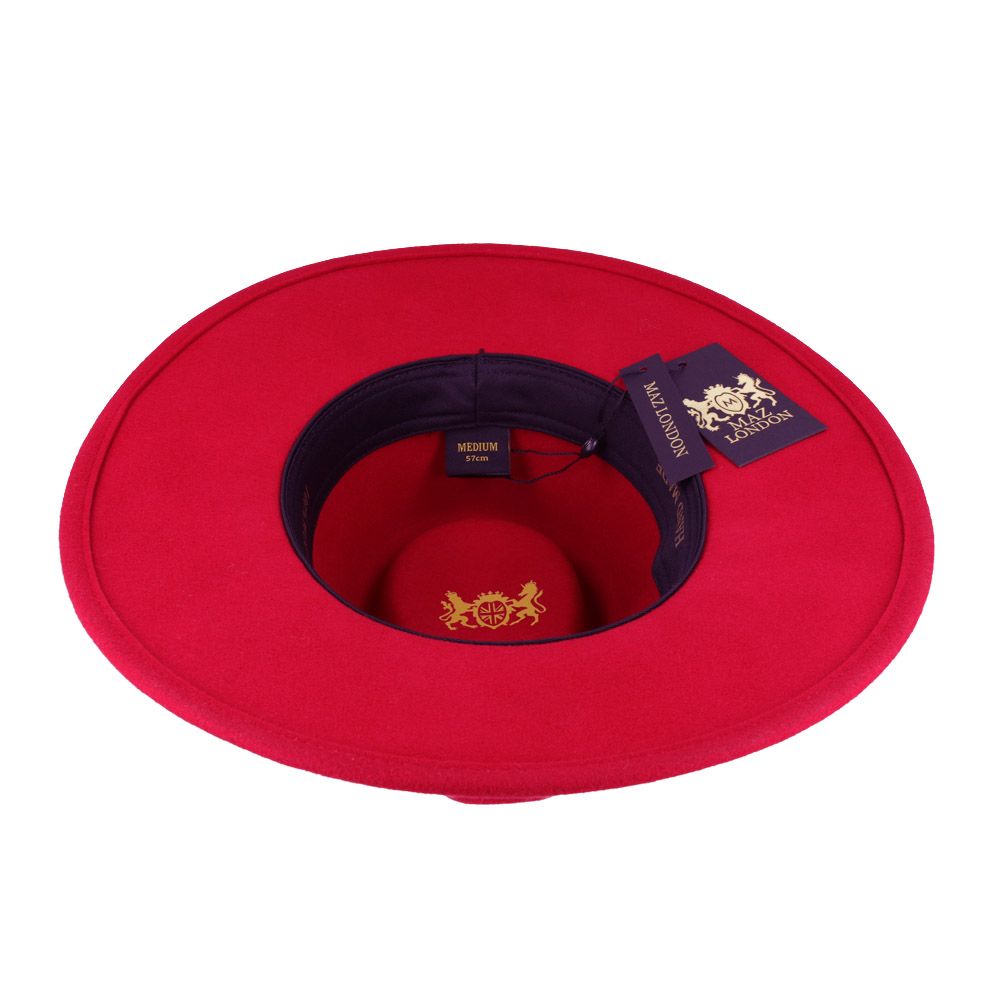 Maz Wide Brim Wool Crushable Fedora Hat