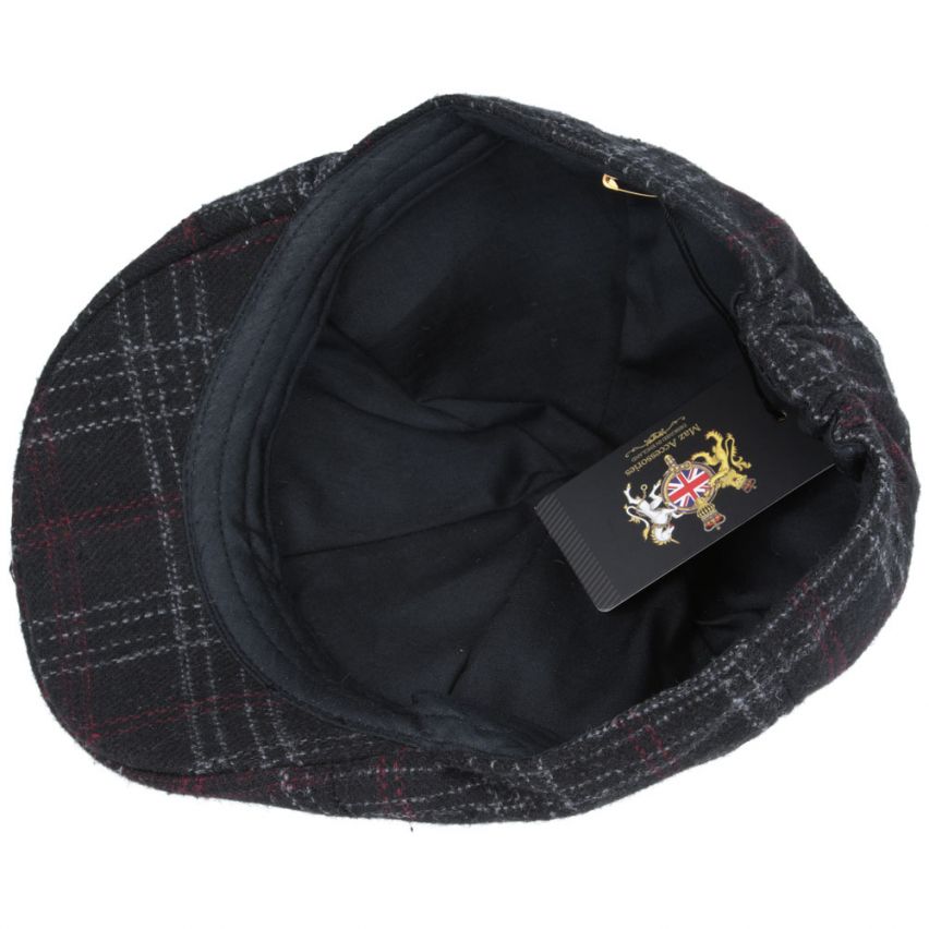 Check Tweed Duckbill Flat Cap Six Panel Cap