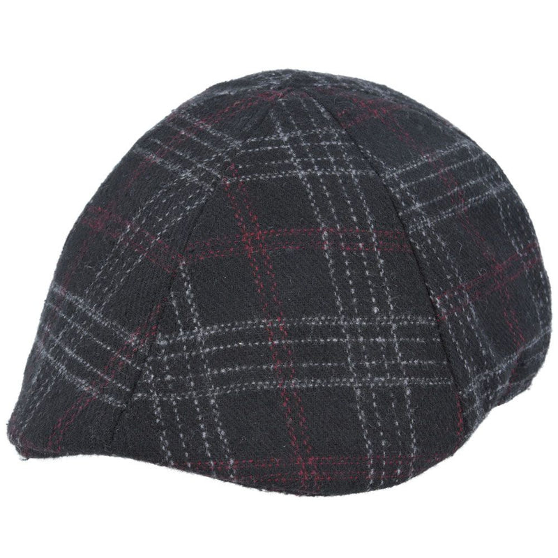 Maz Six Panel Check Tweed Flat Cap