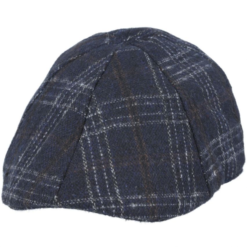 Check Tweed Duckbill Flat Cap Six Panel Cap