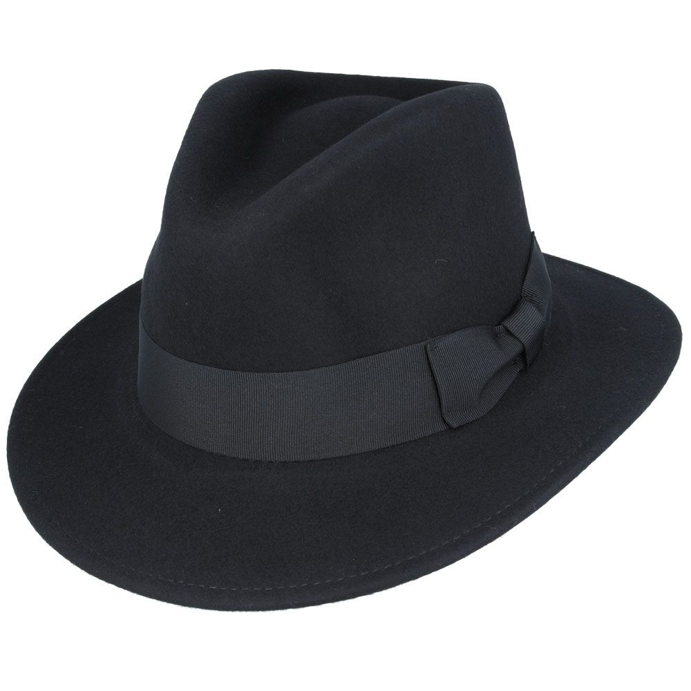 Wool Felt Crushable Fedora Hat