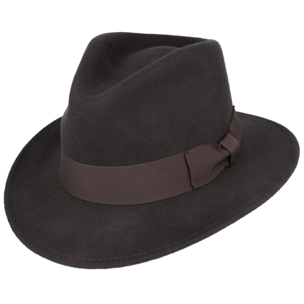 Wool Felt Crushable Fedora Hat