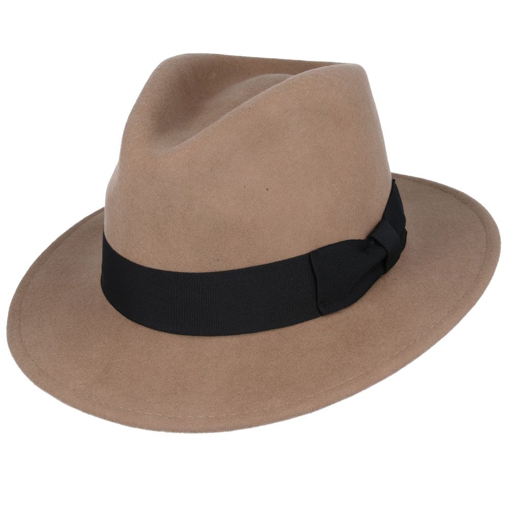 Wool Felt Crushable Fedora Hat
