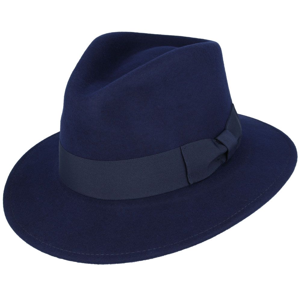 Wool Felt Crushable Fedora Hat