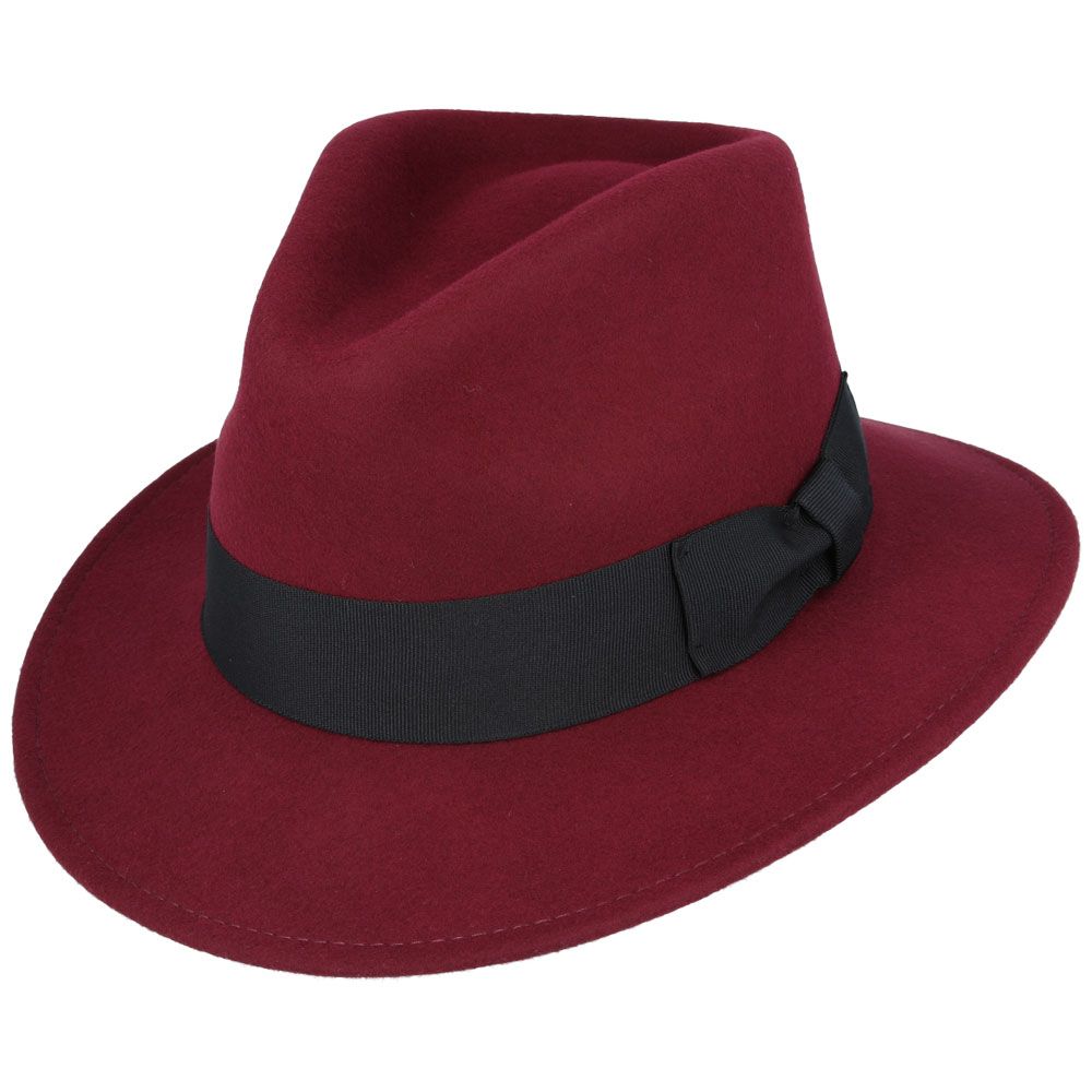 Wool Felt Crushable Fedora Hat