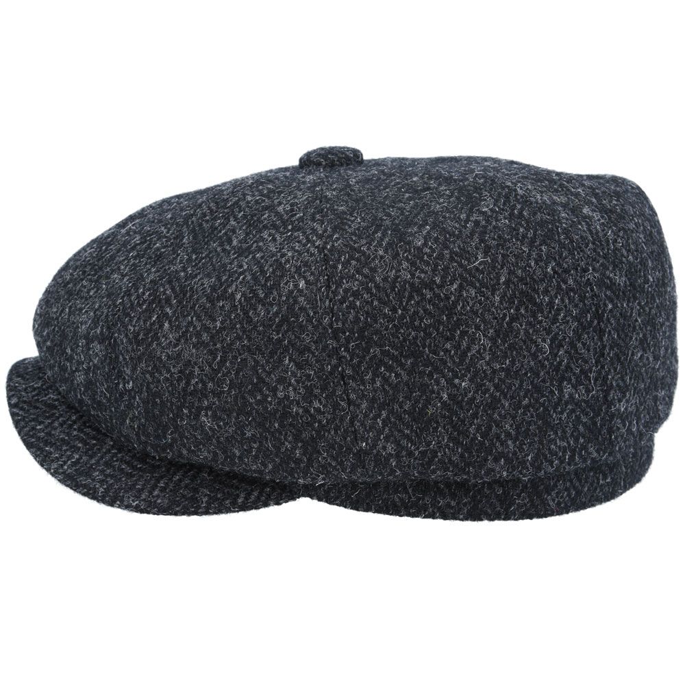 Harris Tweed Wool Herringbone Newsboy Cap