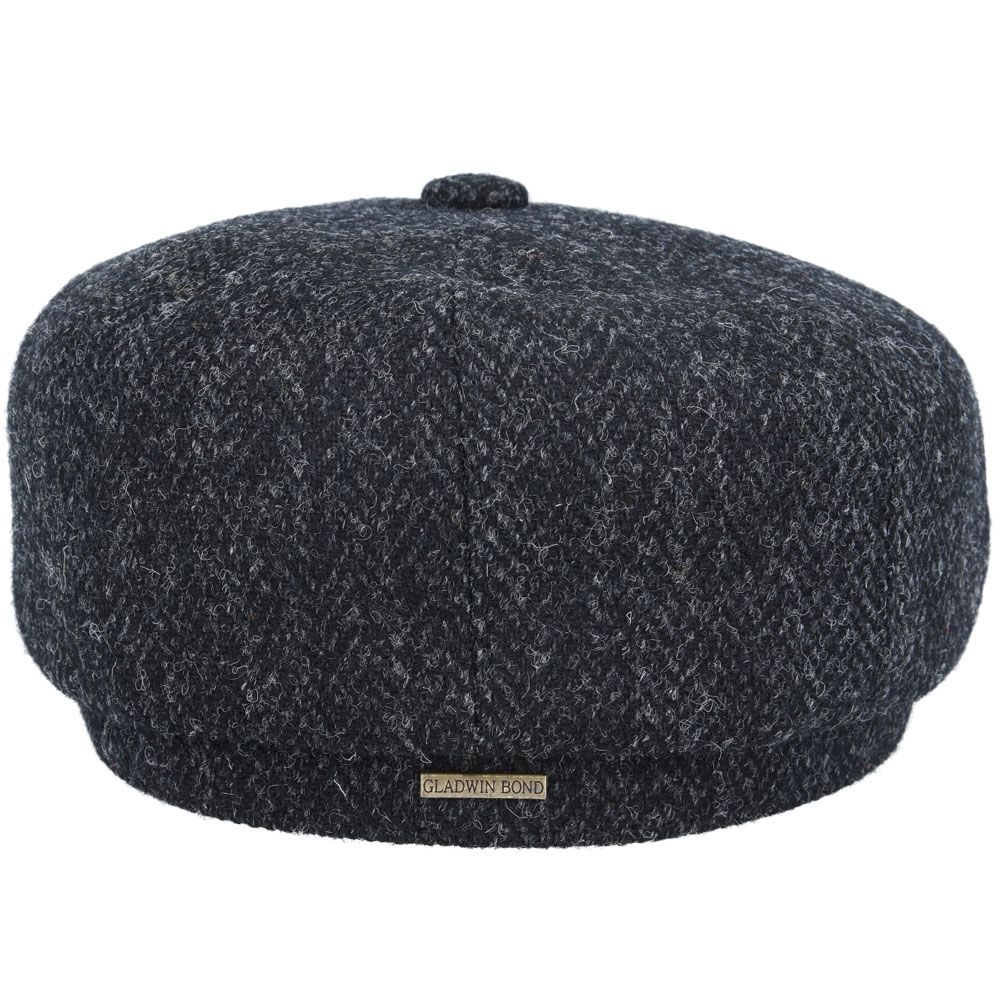 Harris Tweed Wool Herringbone Newsboy Cap