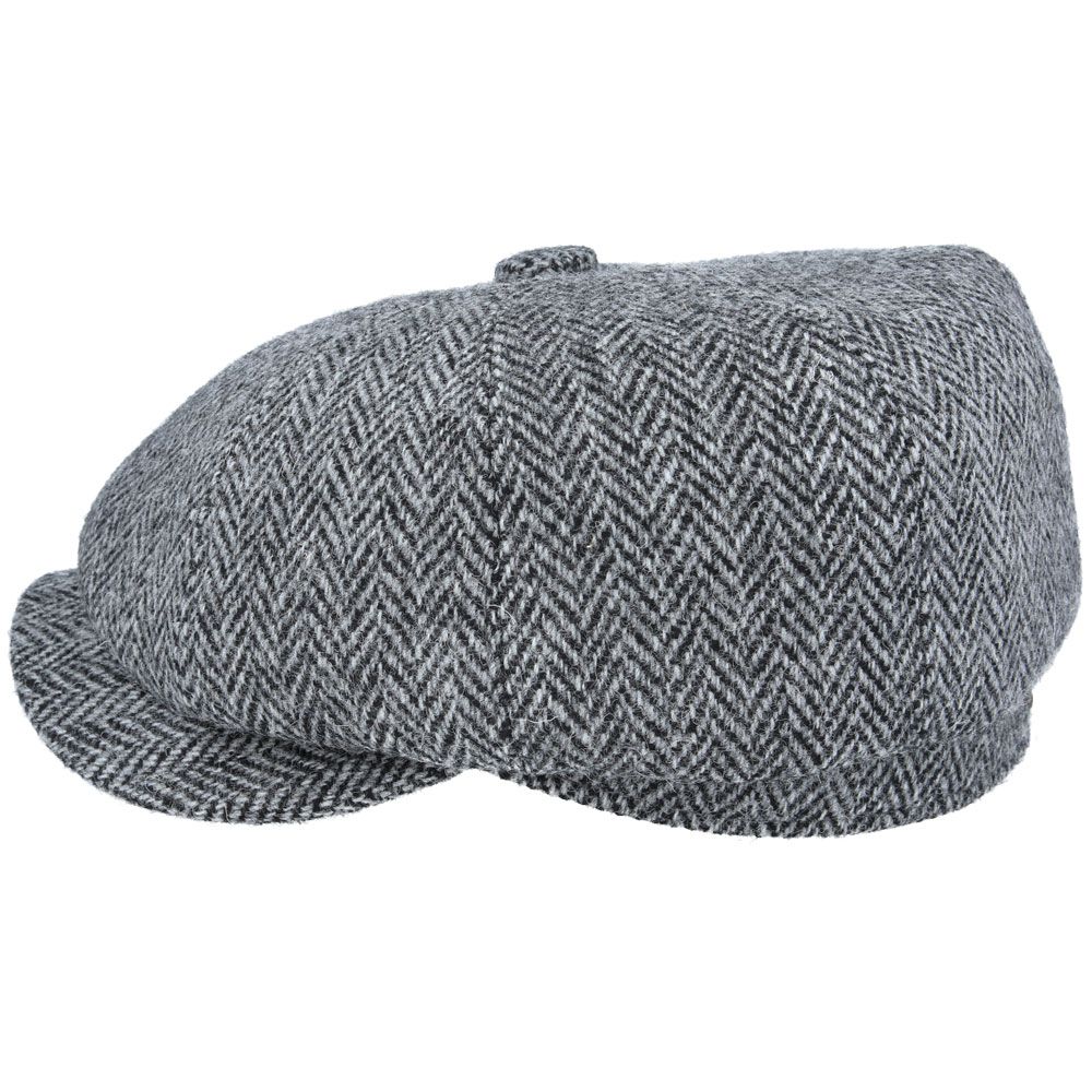Harris Tweed Wool Herringbone Newsboy Cap