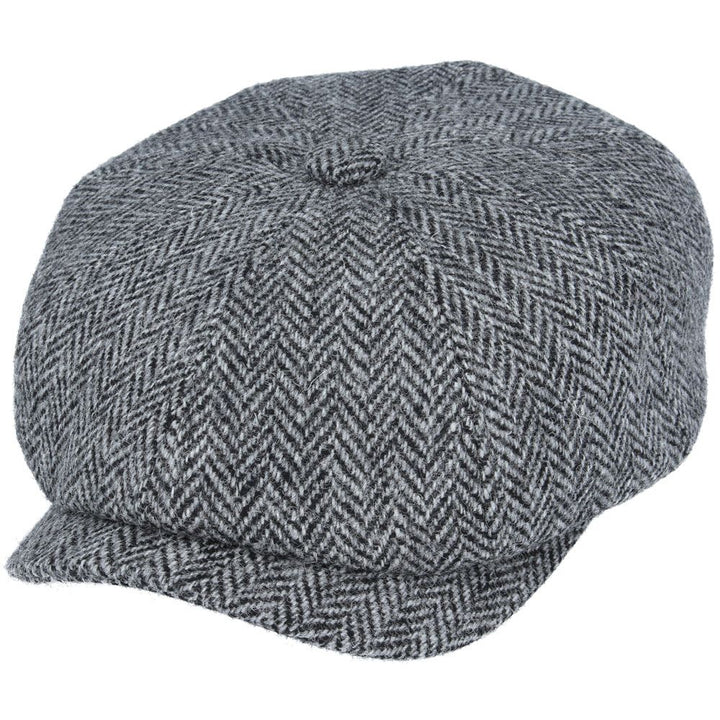 Harris Tweed Wool Herringbone Newsboy Cap