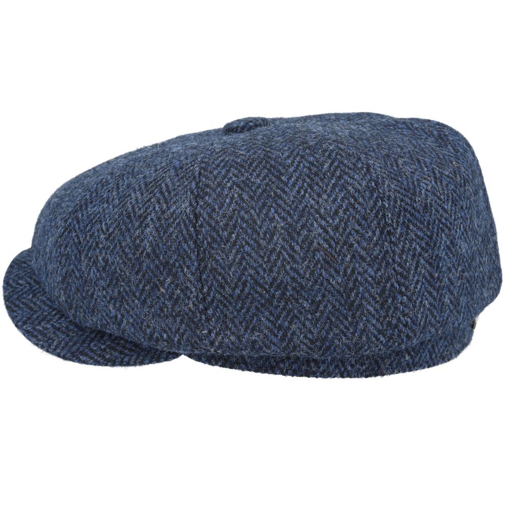 Harris Tweed Wool Herringbone Newsboy Cap